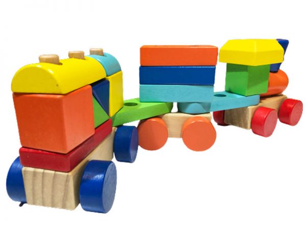 Xe lửa ba toa đồ chơi gỗ