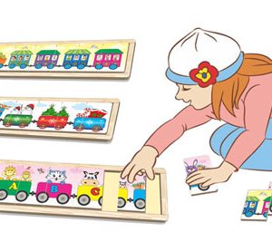 đồ chơi gỗ bộ ba xe lửa