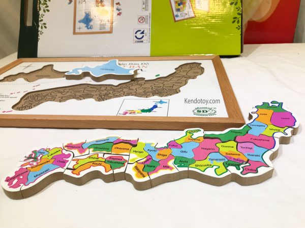 Bản đồ Nhật Bản bằng gỗ