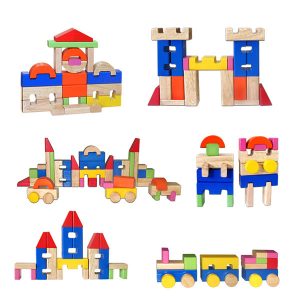 Bộ xếp hình lâu đài đồ chơi gỗ