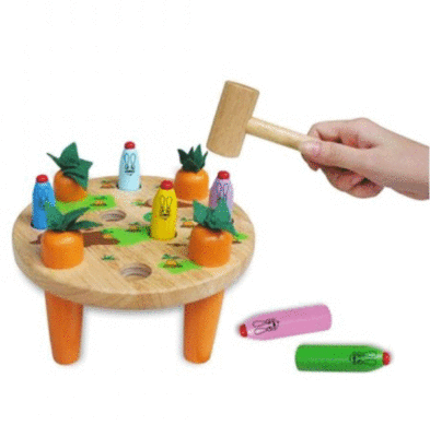 đồ chơi trẻ em bằng gỗ búa đập thỏ