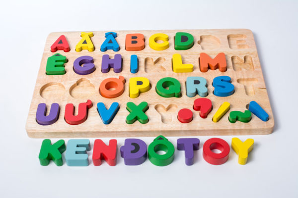 bảng chữ cái tiếng việt rời đồ chơi gỗ cho bé