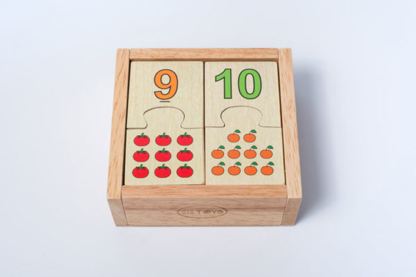 đồ chơi gỗ bảng ghép số và học đếm