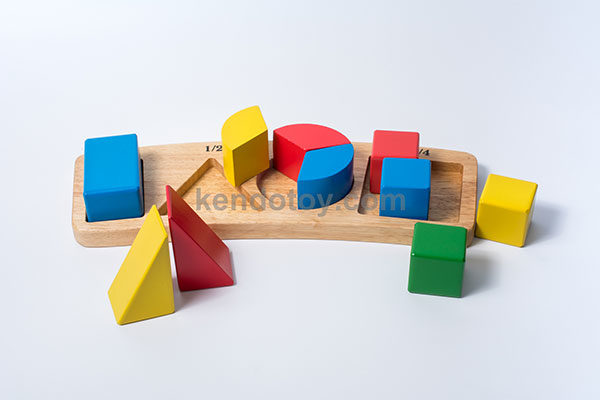 đồ chơi gỗ bộ nhận hình phân số