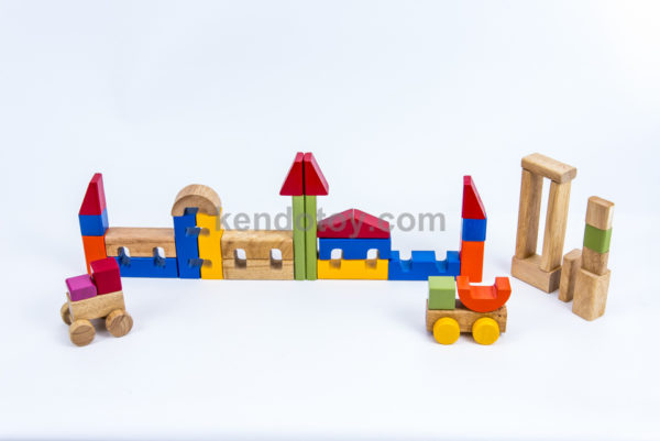 đồ chơi xếp hình gỗ bộ xếp hình lâu đài