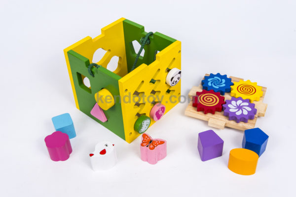 đồ chơi giáo dục gỗ hộp thả khối đa năng