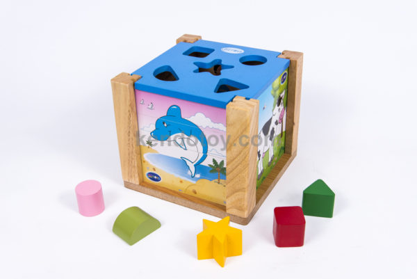 đồ chơi gỗ hộp xếp hình thả khối