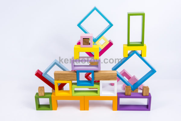 đồ chơi gỗ khung xếp hình đa sắc