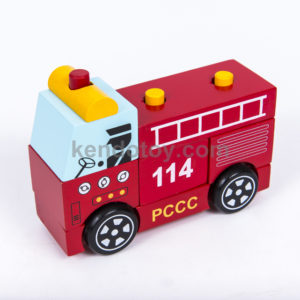 đồ chơi gỗ lắp ráp xe cứu hỏa