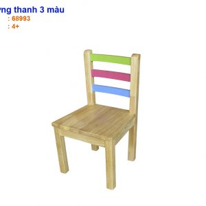 ghế lưng thanh 3 màu bằng gỗ