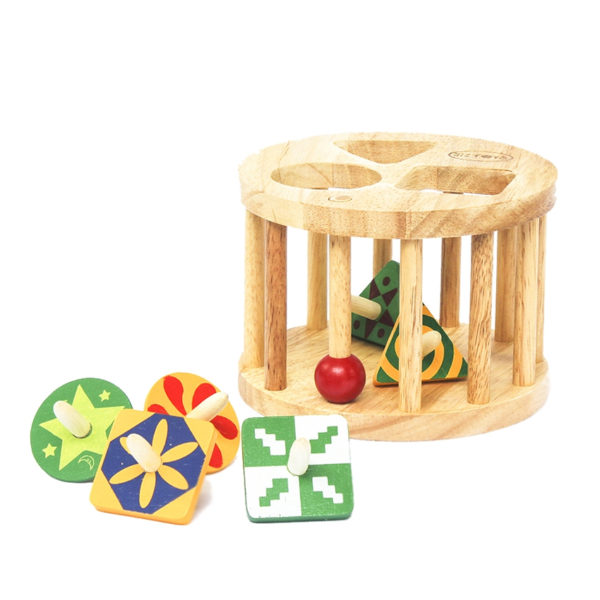 đồ chơi gỗ lồng tròn 6 con vụ