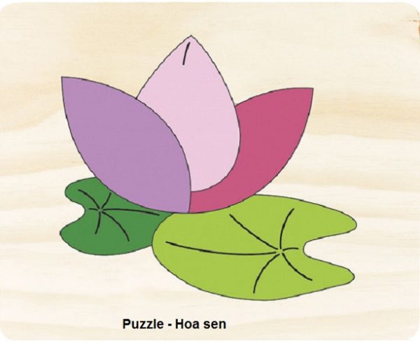 Tranh ghép hoa củ quả Wooden puzzle
