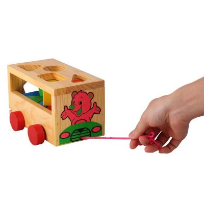 đồ chơi gỗ xe thả khối học hình
