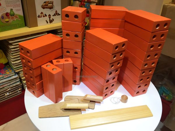 Gạch gỗ xây dựng đồ chơi