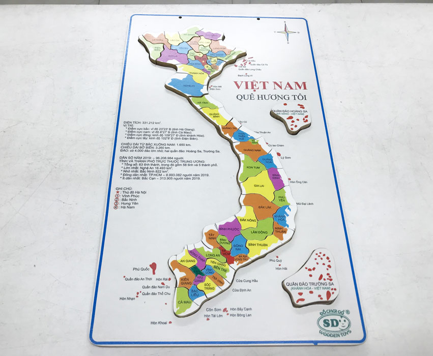 Các mẫu bản đồ Việt Nam và thế giới lắp ráp bằng gỗ hàng Việt Nam - 5