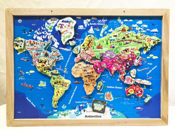 bản đồ thế giới lắp ráp nam châm