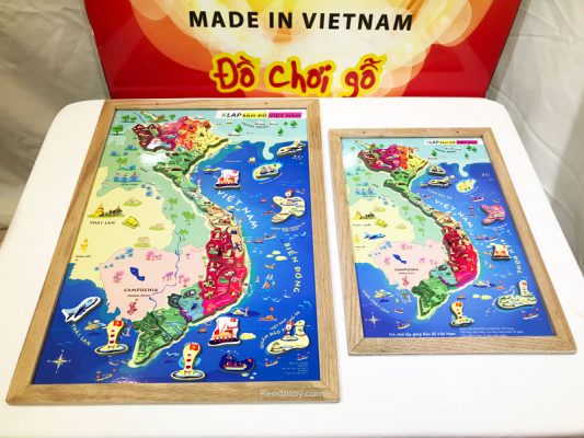 Các mẫu bản đồ Việt Nam và thế giới lắp ráp bằng gỗ hàng Việt Nam