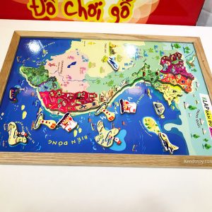 Các mẫu bản đồ Việt Nam và thế giới lắp ráp bằng gỗ hàng Việt Nam - 1