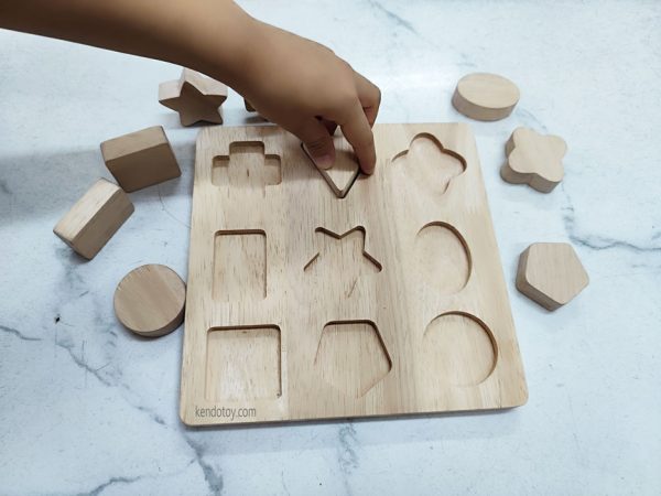 Bộ học hình khối bằng gỗ
